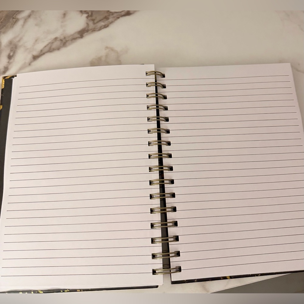 Nicole Miller New York Spiral Notebook with Pen & Sticky Notes - Black & Gold - Picture 3 of 3
